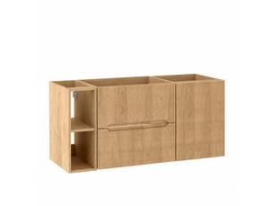 Ensemble salle de bain avec étagère novo l.120 cm effet chêne hikora