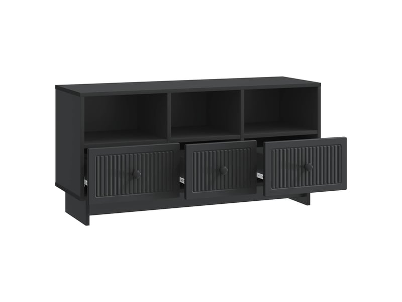 Meuble tv - banc tv - meuble de rangement avec tiroir noir 102 x 34,5 x 50 cm bois d'ingénierie  - Conforama D