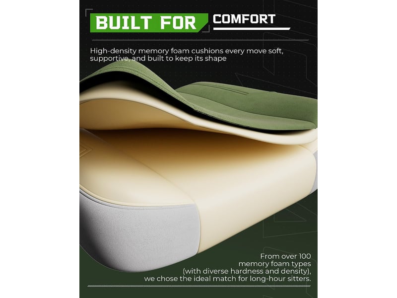  Gtplayer chaise de jeu en tissu avec accoudoirs synchronisés, inclinaison de 90-155° et repose-pieds - vert - double ligne LR408-GE-DL-FA - Conforama E