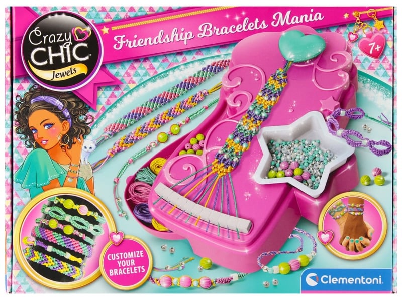  Coffret bijoux clementoni 18857 crazy chic - mania bracelets 8005125188574 - Conforama A
