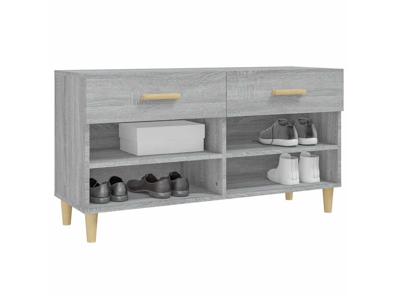  Armoire à chaussures sonoma gris 102x35x55 cm bois d'ingénierie shl3939  - Conforama D