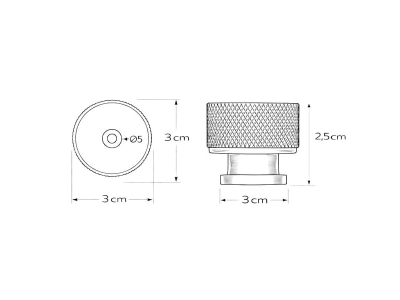  Bouton de meuble métallique rond, doré  - Conforama E