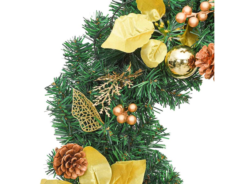  Guirlande de noël avec lumières led vert 2,7 m pvc  - Conforama E