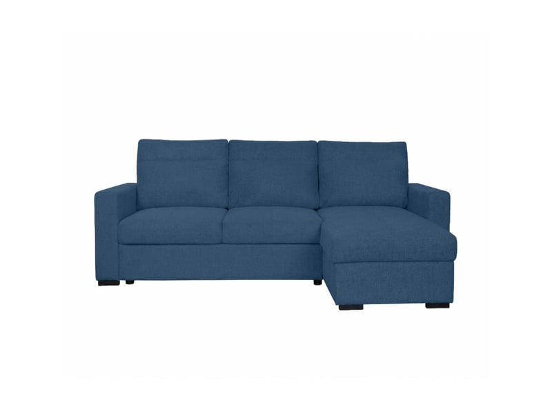  Canapé d'angle réversible solaro convertible avec coffre en tissu - bleu foncé SOLARO - Conforama A