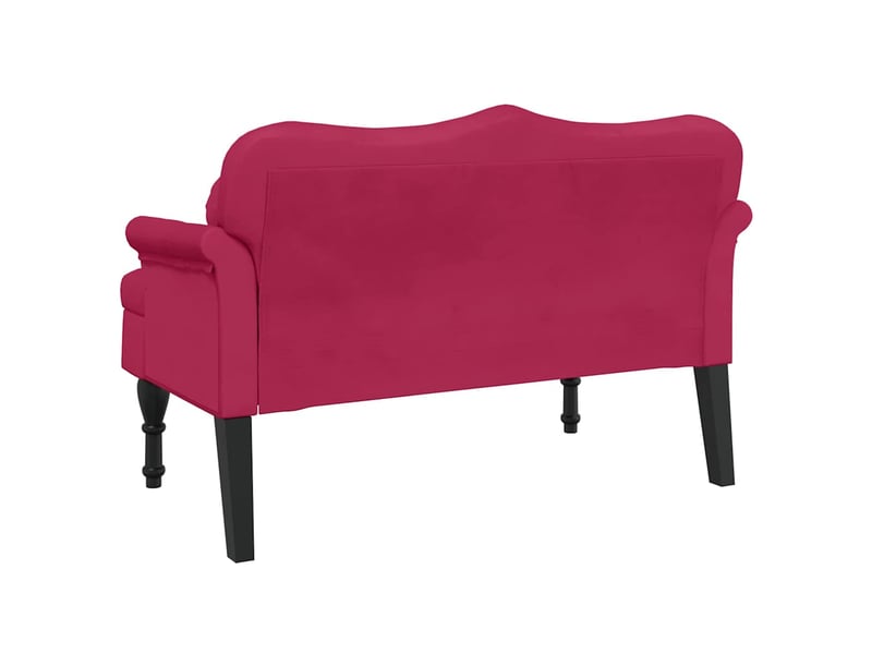  Banc salon, banc interieur avec coussins bordeaux 120,5x65x75 cm velours  - Conforama E