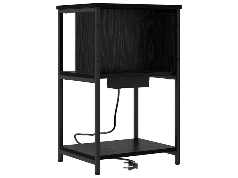  Table de chevet - cabinet de chevet - table de nuit 2 pièces chêne noir 38 x 31 x 61 cm  - Conforama D