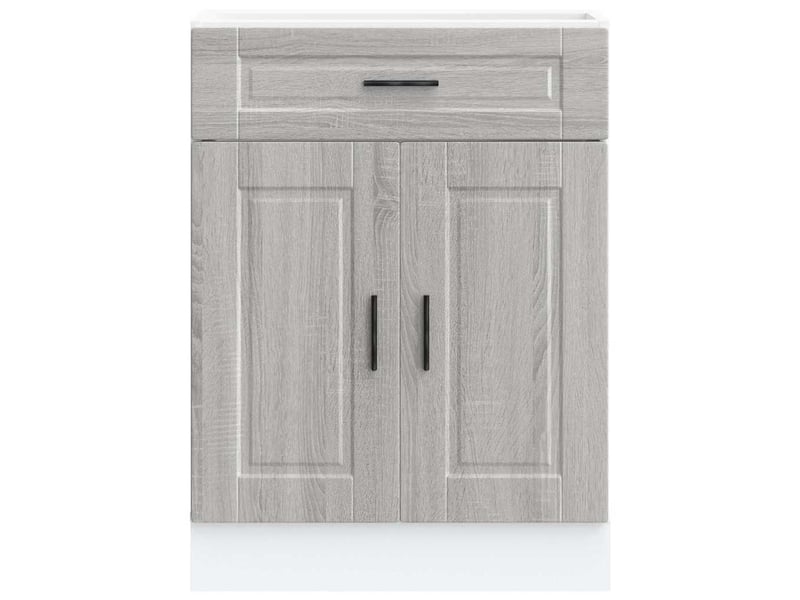 Meuble de rangement, armoire de cuisine porto sonoma gris bois d'ingénierie shl5437 - Conforama D