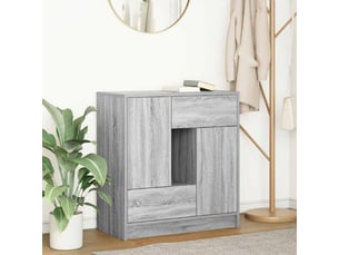 Buffet - bahut - meuble de rangement avec tiroirs et portes sonoma gris 70,5x34x74,5 cm