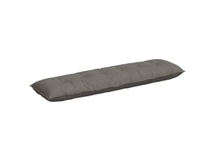 Coussin de dos, coussin de dossier gris clair 180 x 50 cm tissu en velours côtelé cf54663