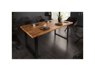 Table loden – rectangulaire 160 cm – bois sheesham et métal – style industriel