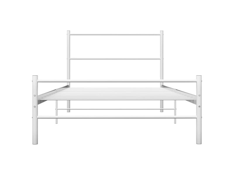  Lit simple- lit adulte -  cadre de lit sans matelas blanc métal 100x200 cm  - Conforama B