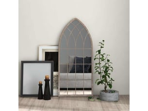 Miroir rectangulaire à fixer coloris beige <strong></strong>  <strong></strong> - 100 cm x 45 cm