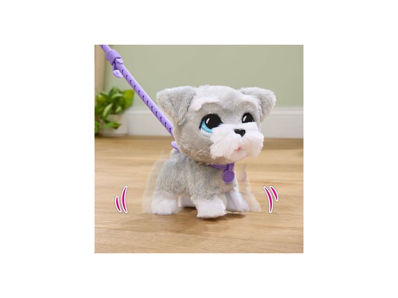  Jouet peluche interactive chien schnauzer 23 cm marche et aboit, laisse amovible FUR0886144282065 - Conforama C