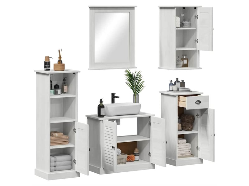 Ensemble de mobilier de salle de bain vigo 5 pièces cf64738 - Conforama C