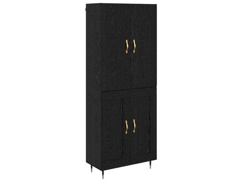  Buffet - haut armoire chêne noir 69,5 x 34 x 180 cm bois d'ingénierie  - Conforama A