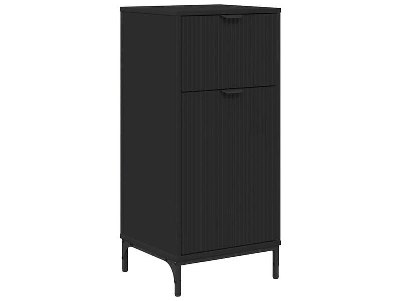 Cabinet de salle de bain, armoire salle de bain avec tiroir noir 39,5 x 36 x 88 cm cf65230 - Conforama A