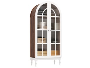 Vitrine coloris blanc 3 étagère(s) MIVRAY   - 76 cmx165 cm