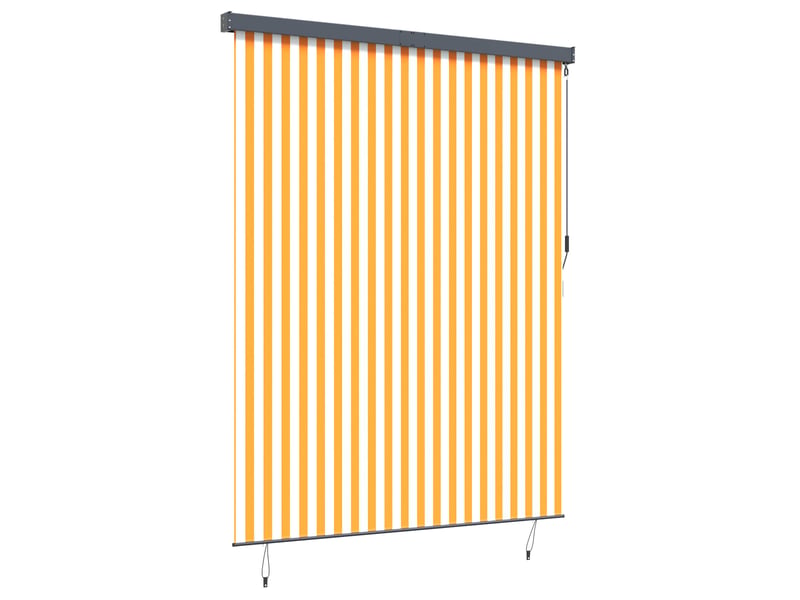 Store enrouleur, store à rouleau blanc et orange 220 x 250 cm tissu et aluminium cf44956 - Conforama A