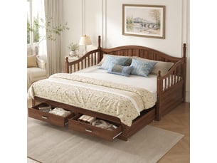 Lit extensible 90x190 cm BrimViber coloris beige