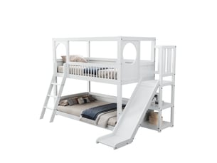 Lit superposé 90x200 cm WISHDOR   coloris blanc