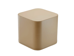 Pouf cubique beige - large