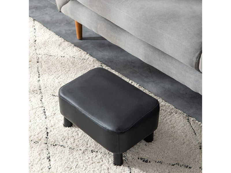 Repose-pieds moderne en cuir pu – pour maison et salon, noir - Conforama D