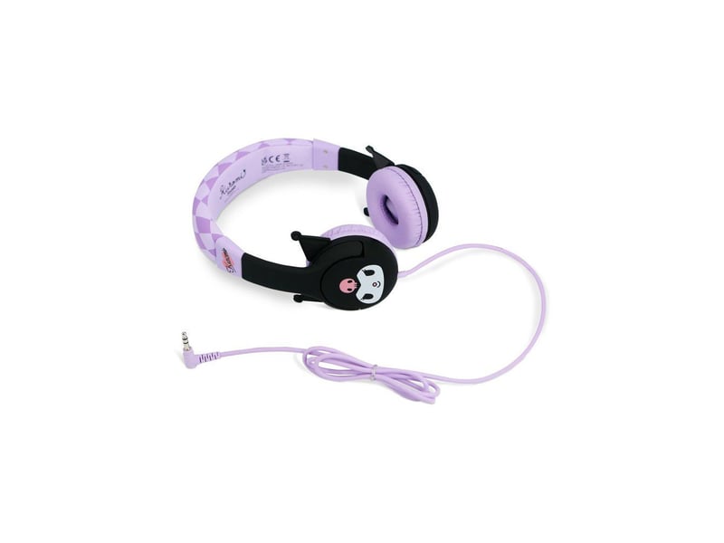  Casque audio enfant filaire kuromi 3,5 mm limite 85 db bandeau ajustable noir violet clair 3-7 ans OTL5055371631907 - Conforama D