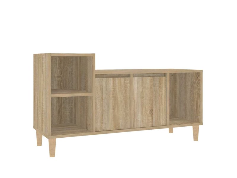  Meuble tv - banc tv - meuble de rangement chêne sonoma 100x35x55 cm bois d'ingénierie  - Conforama A