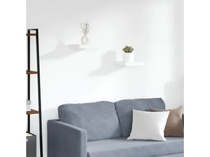 Lot de 2 étagères flottantes, étagères murales blanc 23x23,5x3,8 cm mdf cf43264
