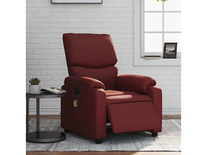 Fauteuil de massage inclinable électrique, fauteuil relax rouge bordeaux shl54905 - Conforama B
