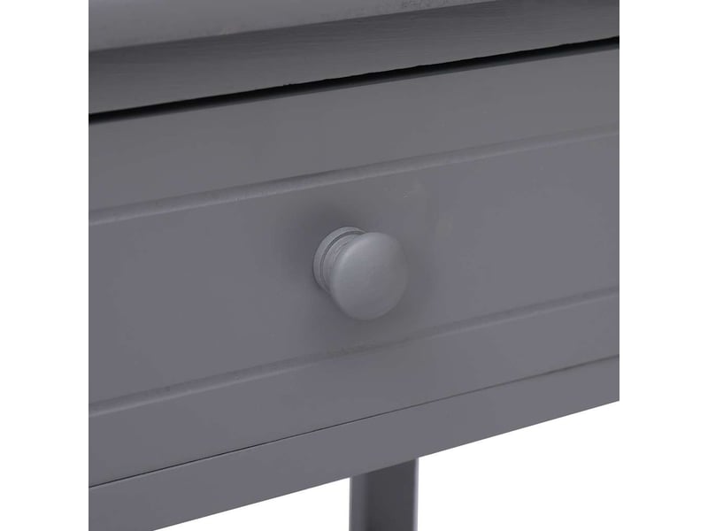  Table de chevet - cabinet de chevet - table de nuit gris 40x29x42 cm bois de paulownia  - Conforama D