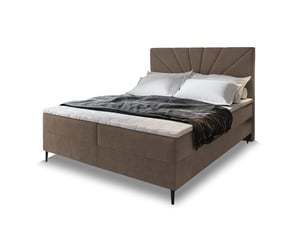 Lit avec rangement 180x200 cm <strong>MASSENO</strong> <strong></strong> coloris marron