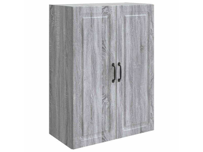  Armoire murale salon 66x34,5x90cm bois d'ingénierie sonoma gris shl6512  - Conforama A
