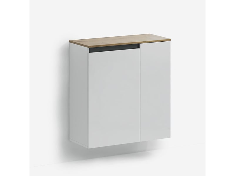  Meuble à chaussures suspendu gain de place 2 portes avec étagères zippo  - Conforama A