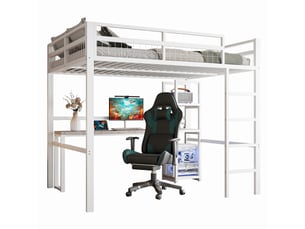 Lit mezzanine 140x200 cm    coloris blanc