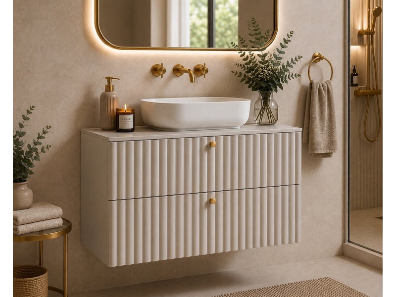  Meuble sous vasque suspendu bello cachemire 80 cm  - Conforama B