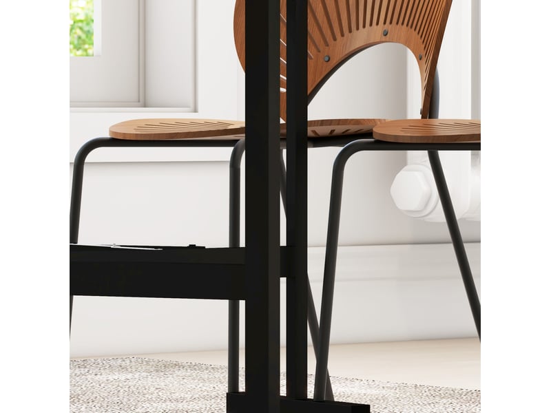  Table à manger pliable 120x80x73 cm à roulettes mdf gris  - Conforama C