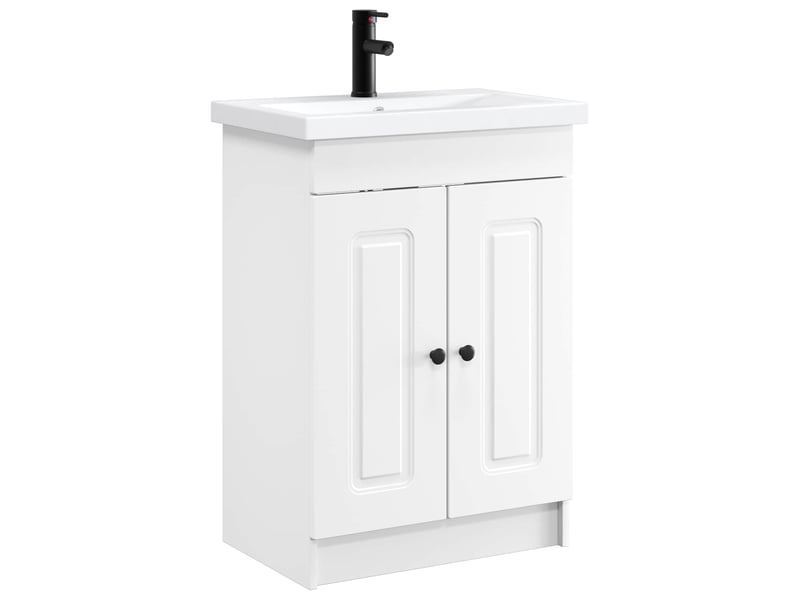 Ensemble de mobilier de salle de bain blanc 56x37.5x81 cm shl1279 - Conforama A