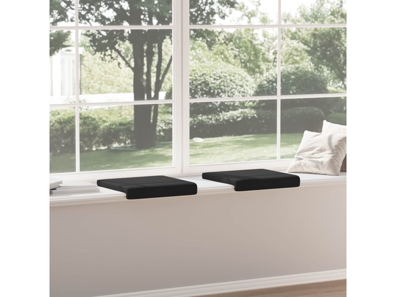  Lot de 2 coussins de banc, coussins d'assise, coussins pour chaisecanapé tissu noir profondeur 35 cm cf52511  - Conforama D