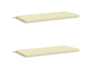 Lot de 2 coussins de banc, coussins d'assise soest 100 % polyester crème cf57188