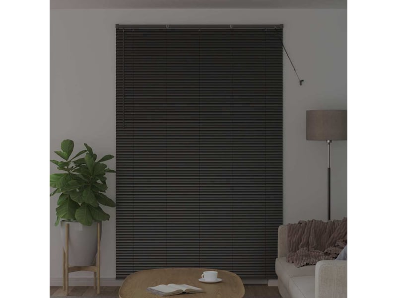  Store vénitien, store de fenêtre noir 220 x 140 cm 25 mm aluminium cf48155  - Conforama C
