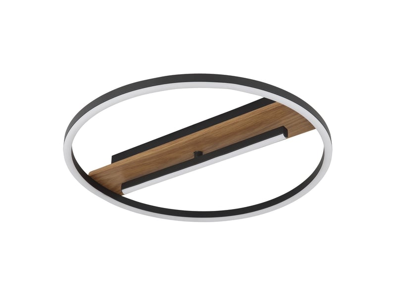  Plafonnier semi-encastré à led intégré de 40,5 cm, aspect bois, led 3 000 k  - Conforama B