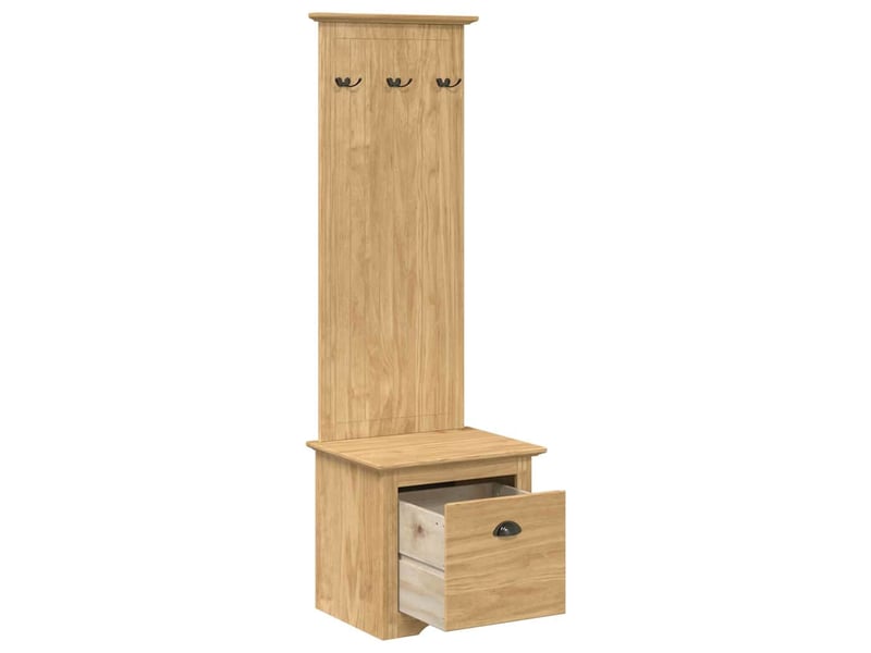  Banc de couloir bodo marron miel 50x40x156,7 cm  - Conforama D