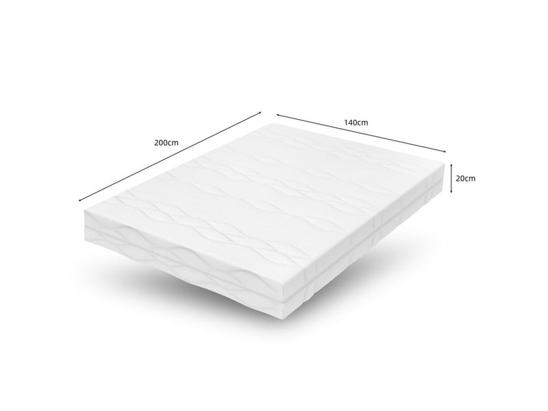  Matelas à ressorts ensachés - 140x200 cm - dureté h3 - certifié öko-tex - ergonomique 7 zones - hauteur 20 cm 140x200x20cm - Conforama D