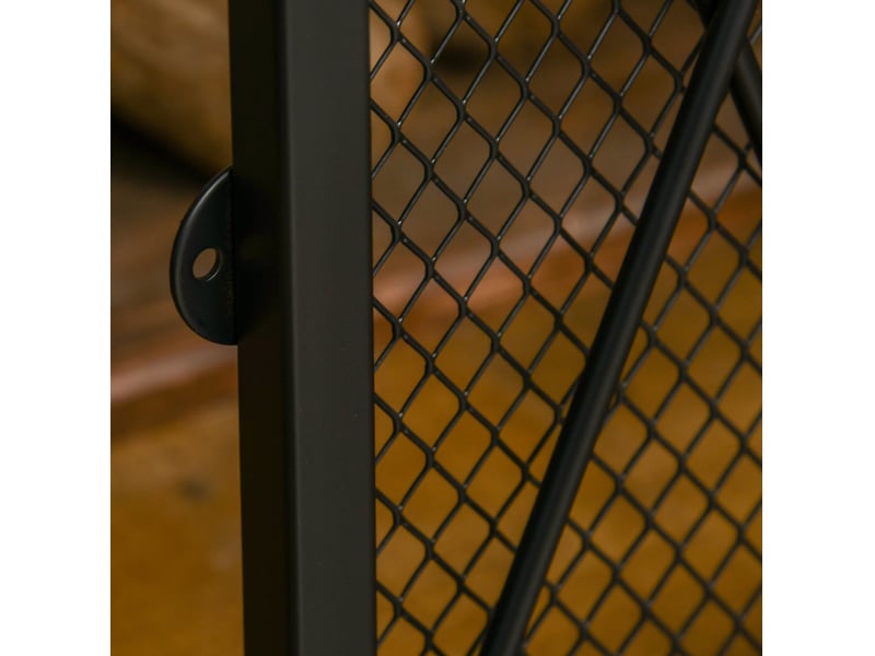  Pare-étincelles de cheminée 120x79 cm trois panneaux métal noir  - Conforama D