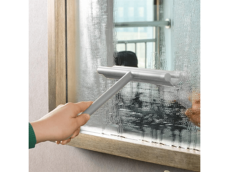  Raclette de douchenettoyant pour vitres avec support en silicone, nettoyage de salle de bain (noir)  - Conforama E