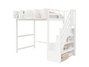 Lit mezzanine 90x200 cm VIVRYN coloris blanc
