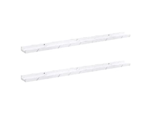 Lot de 2 étagères murales, étagères flottantes, étagères suspendues marbre blanc 100 x 9 x 3 cm cf41801