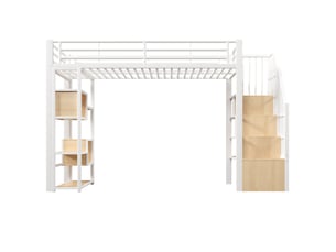 Lit mezzanine 90x200 cm SWEIKO   coloris blanc