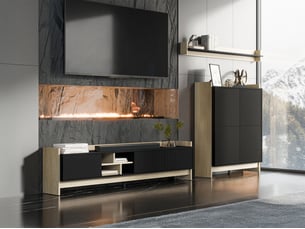 Meuble tv coloris noir 19 cm <strong></strong>  <strong></strong>